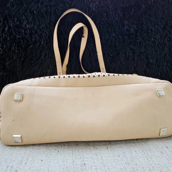 Stella & Dot Women Hand Bag Tan Faux Leather Vegan Large Tote Bag Avalon Bag - Picture 5 of 13